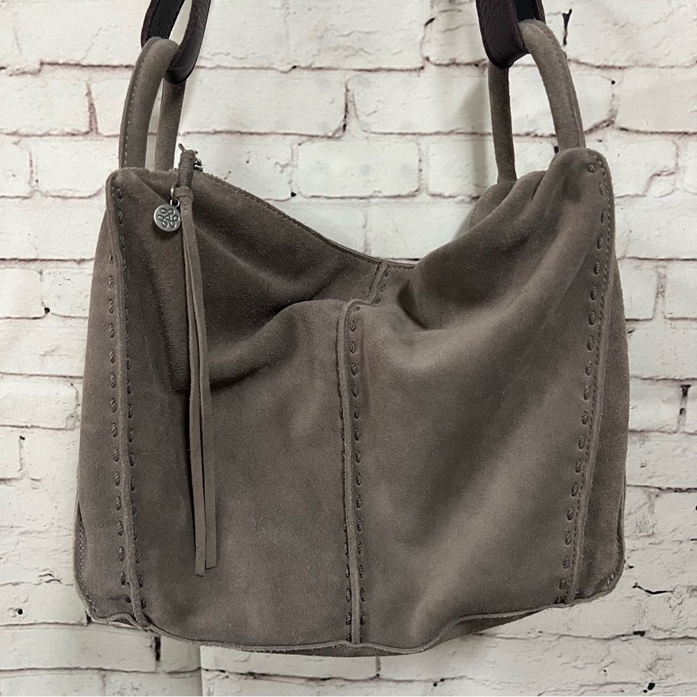 The Sak Los Feliz Hobo Purse Shoulder Bag Mushroom Suede - Picture 5 of 16